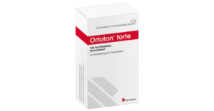 Packung Ortoton® forte 1500 mg Filmtabletten
